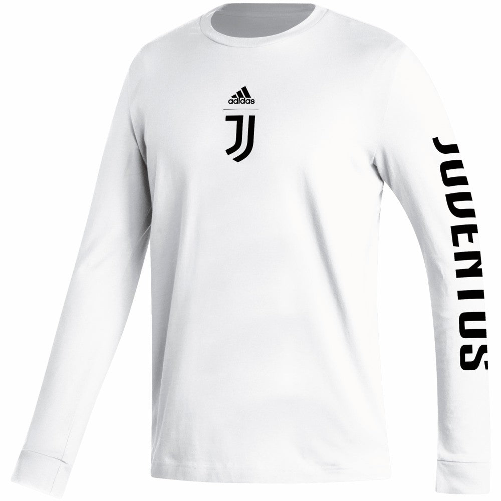 Juventus Team Crest Long Sleeve T-Shirt Discount - White 