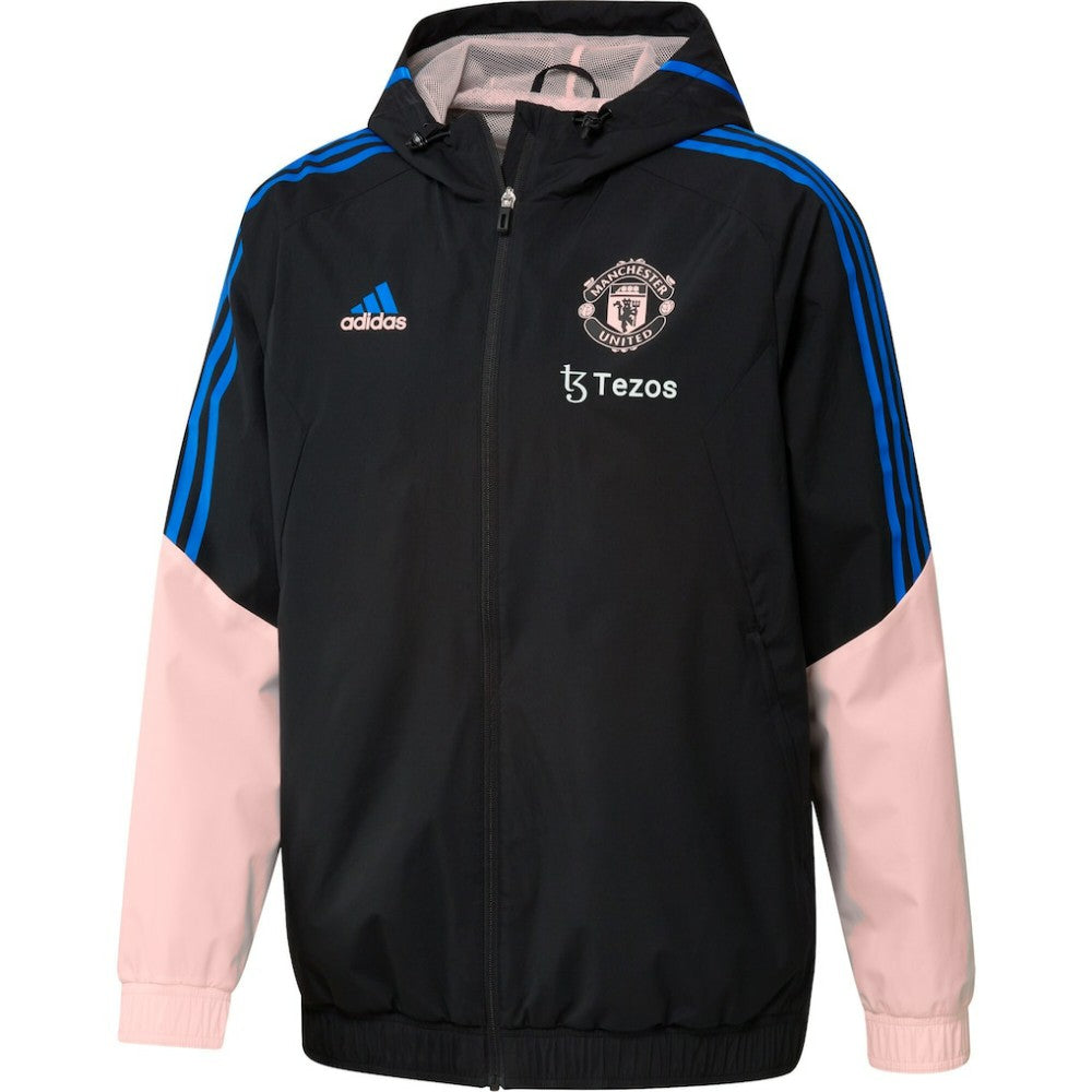 Manchester United Training All-Weather Raglan Full-Zip Hoodie Jacket Discount - Black 
