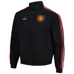 Manchester United 2022/23 On-Field Team Logo Anthem Reversible Full-Zip Jacket Discount - Black 
