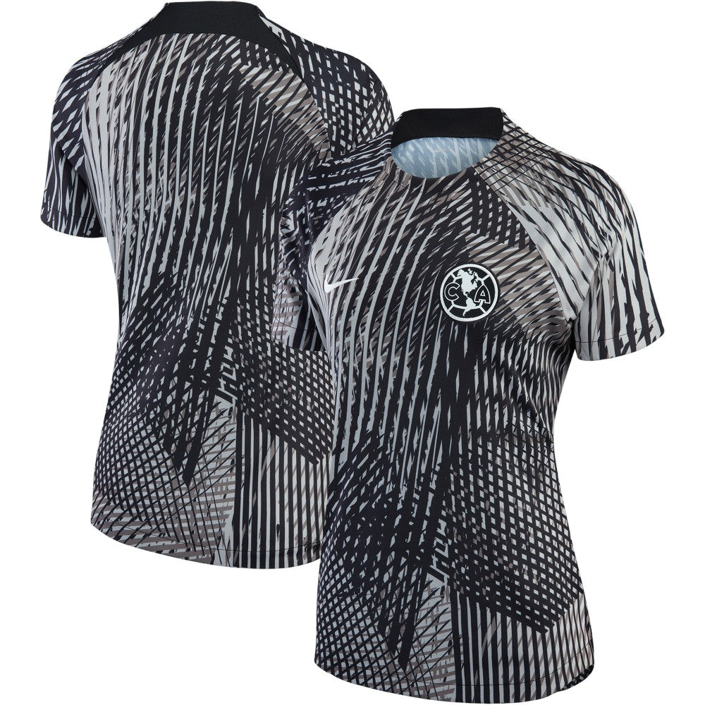 Club America Women's 2022/23 Pre-Match Raglan Performance Top Discount - Black 