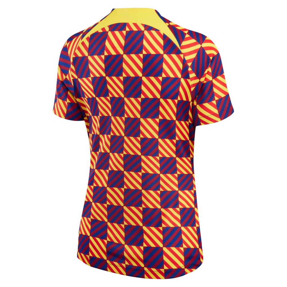 Barcelona Women's 2022/23 Pre-Match Raglan Performance Top on sale - Yellow 