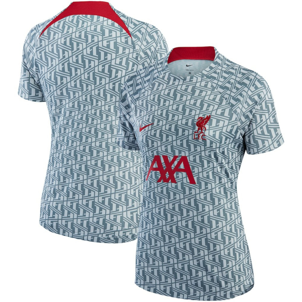 Liverpool Women's 2022/23 Pre-Match Raglan Performance Top Discount - Gray 