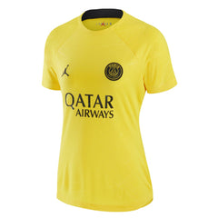 Paris Saint-Germain Jordan Brand Women's 2022/23 Pre-Match Raglan Performance Top on sale - Yellow 