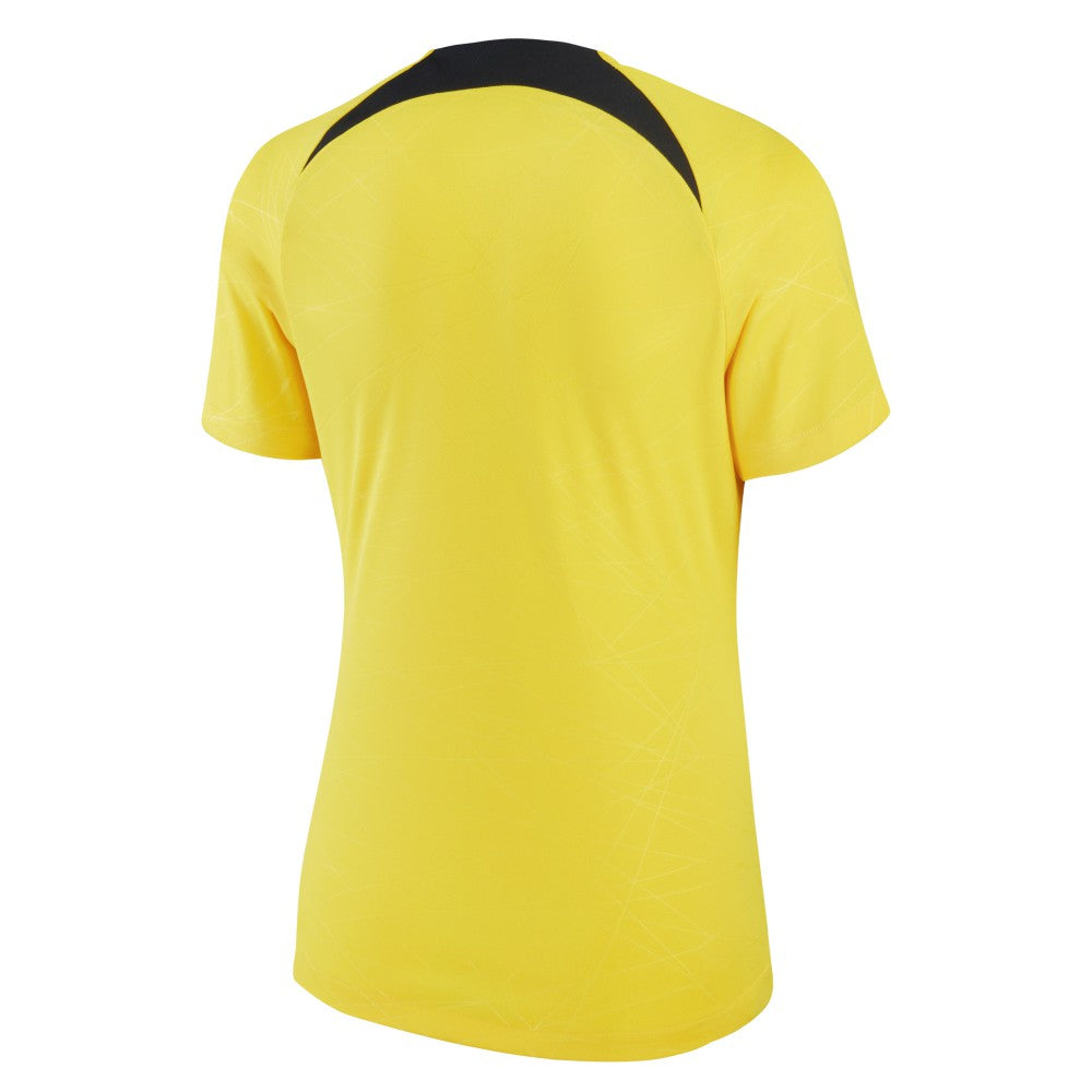 Paris Saint-Germain Jordan Brand Women's 2022/23 Pre-Match Raglan Performance Top on sale - Yellow 