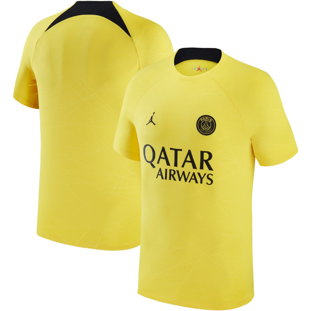 Paris Saint-Germain Jordan Brand 2022/23 Pre-Match Top on sale - Yellow 