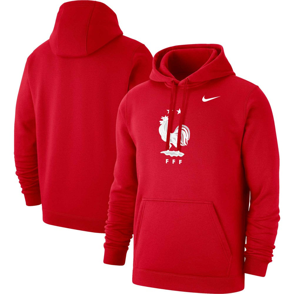 France National Team Club Primary Pullover Hoodie for sale - Red 