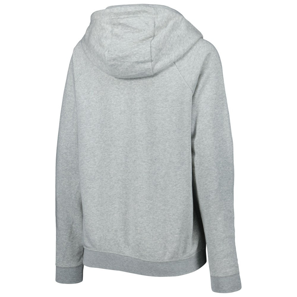 England National Team Women's Lockup Varsity Fleece Raglan Pullover Hoodie for sale - Heather Gray 