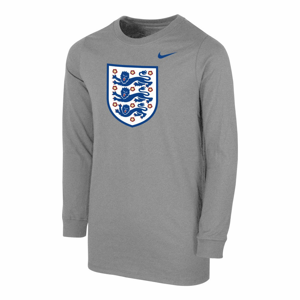 England National Team Youth Core Long Sleeve T-Shirt for sale - Heather Gray 