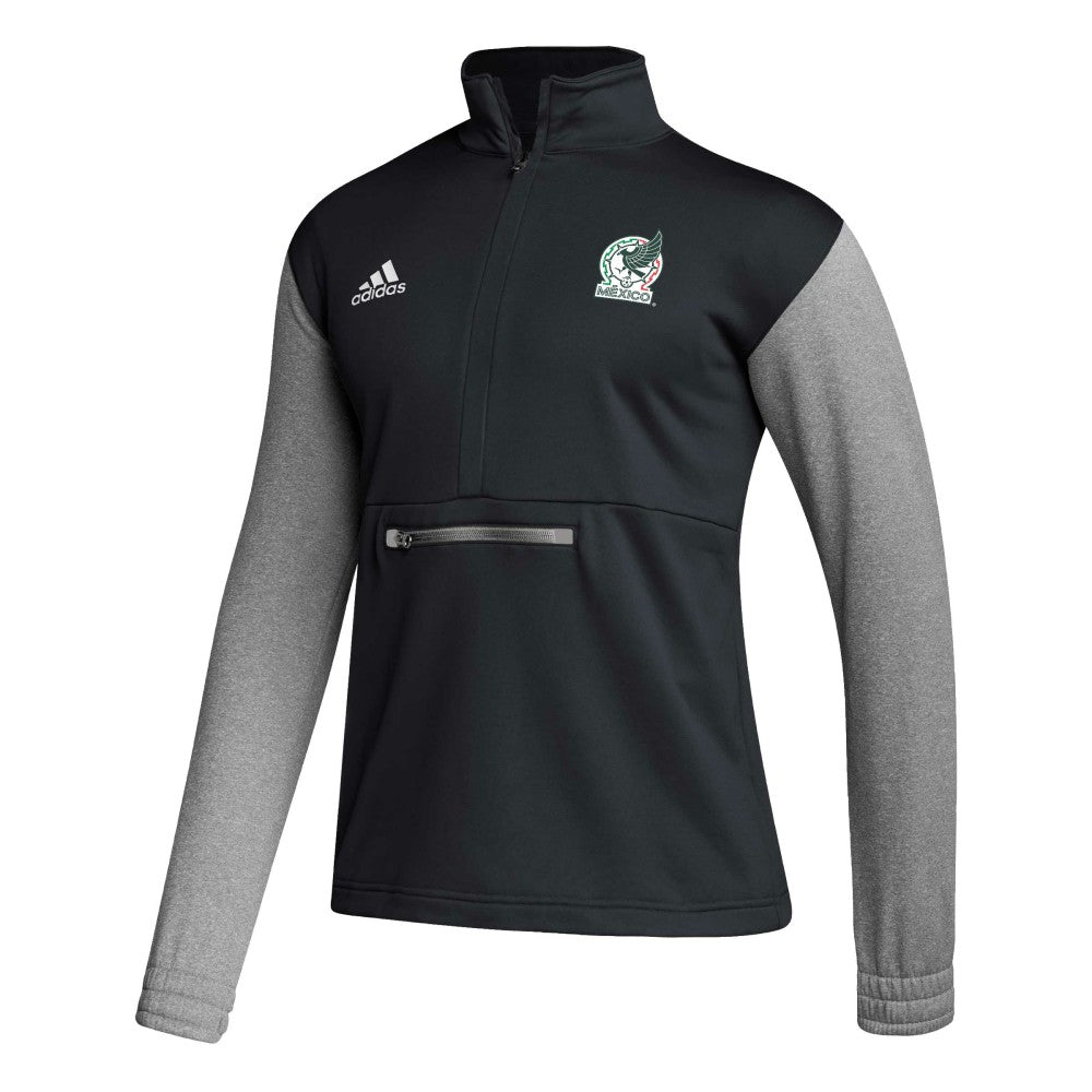 Mexico National Team Crest Long Sleeve Half-Zip Top for sale - Black 