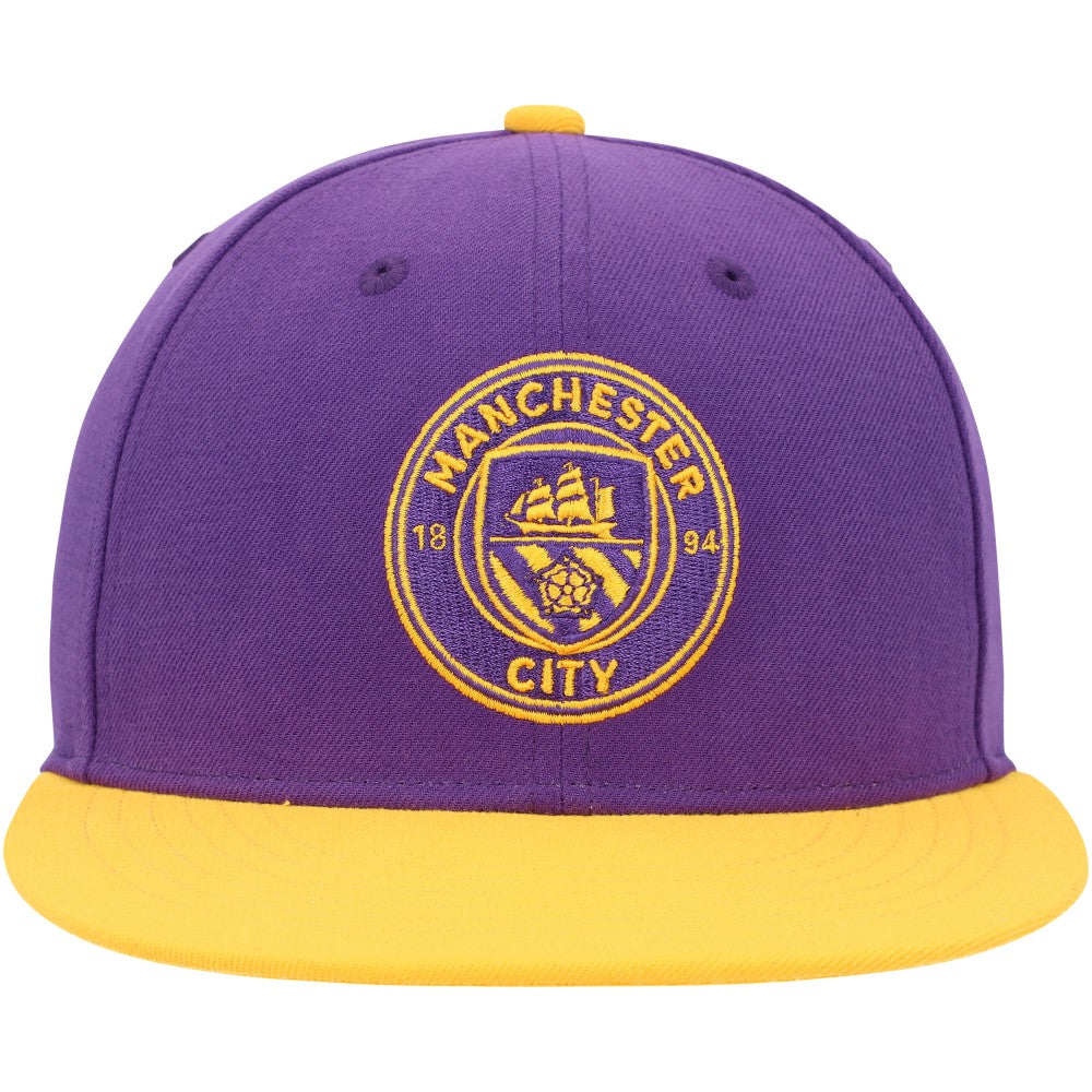 Manchester City America's Game Fitted Hat Discount - Purple/Yellow 
