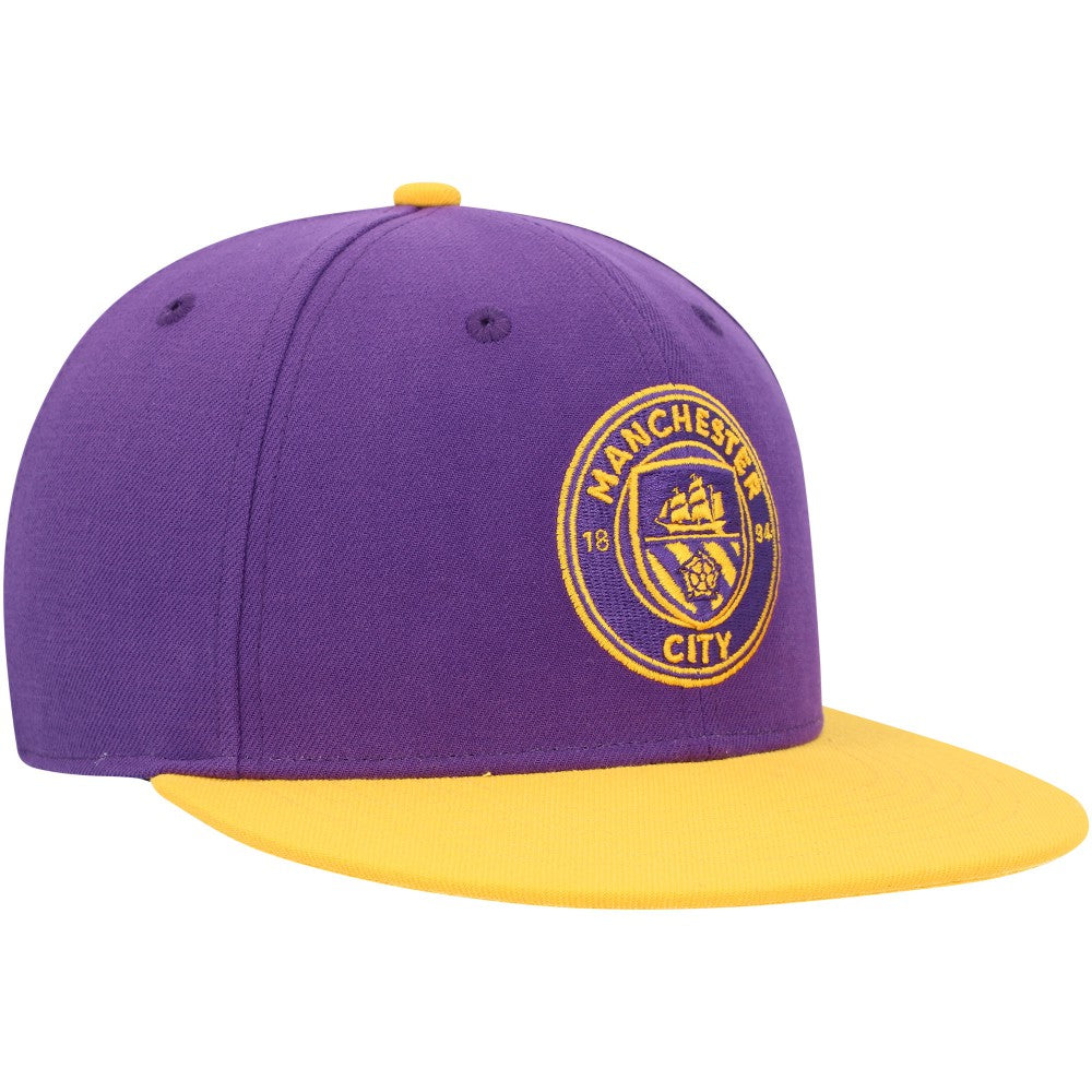 Manchester City America's Game Fitted Hat Discount - Purple/Yellow 