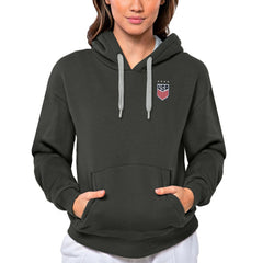 USWNT Antigua Women's Victory Pullover Hoodie on sale - Charcoal 
