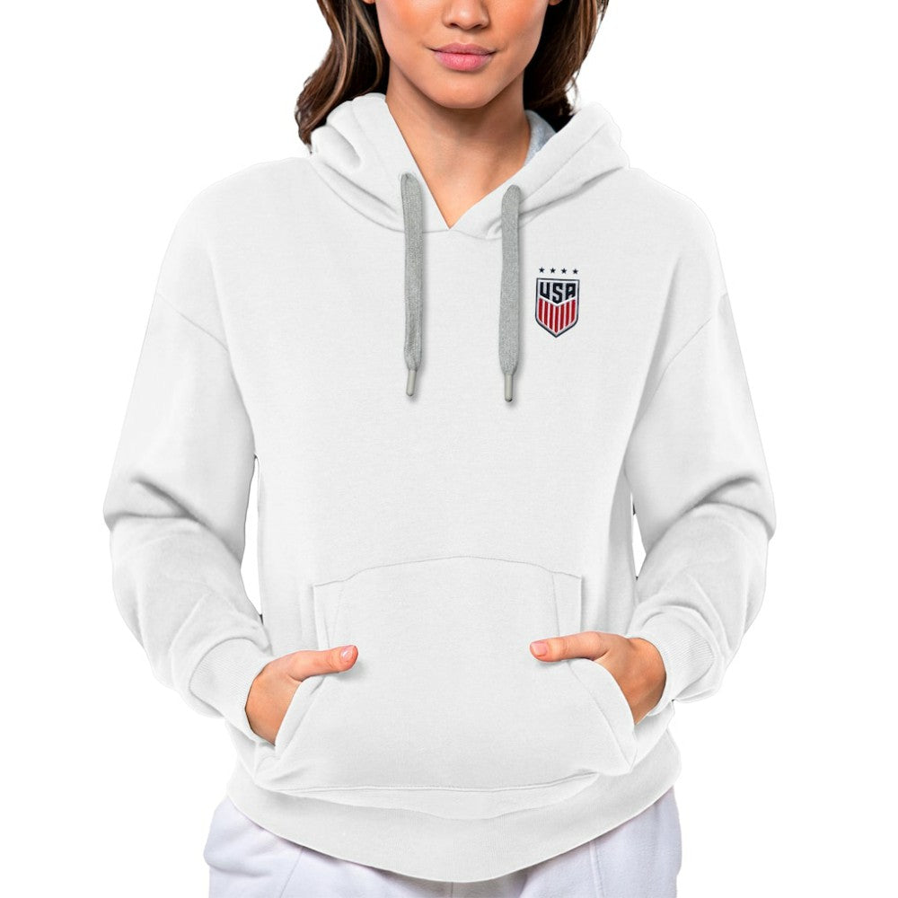 USWNT Antigua Women's Victory Pullover Hoodie on sale - White 