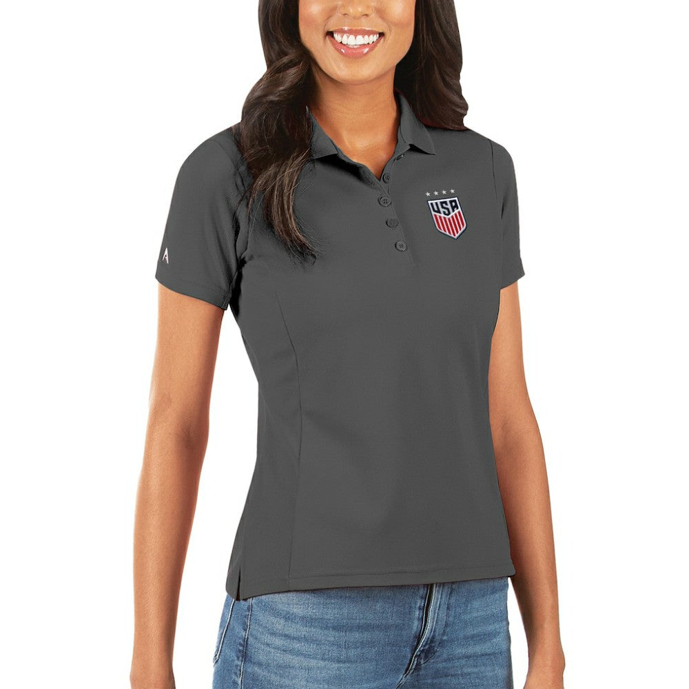 USWNT Antigua Women's Legacy Pique Polo on sale - Gray 