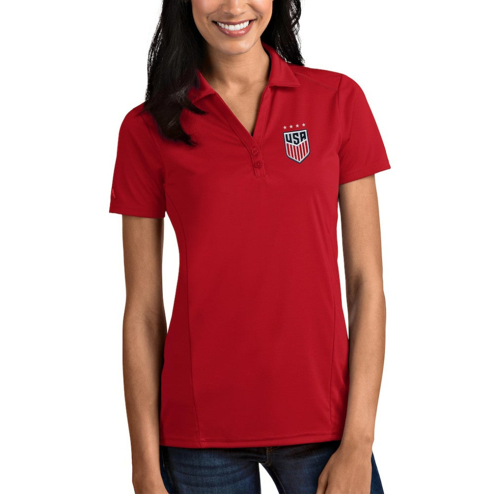 USWNT Antigua Women's Tribute Polo on sale - Red 