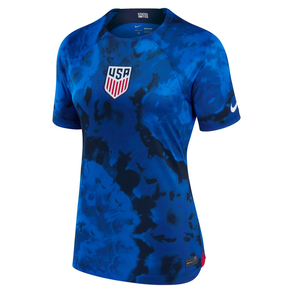 USMNT Women's 2022/23 Away Breathe Stadium Replica Blank Jersey for sale - Blue 