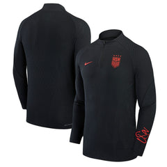 USWNT 2023 Strike Drill Performance Quarter-Zip Long Sleeve Top on sale - Black 