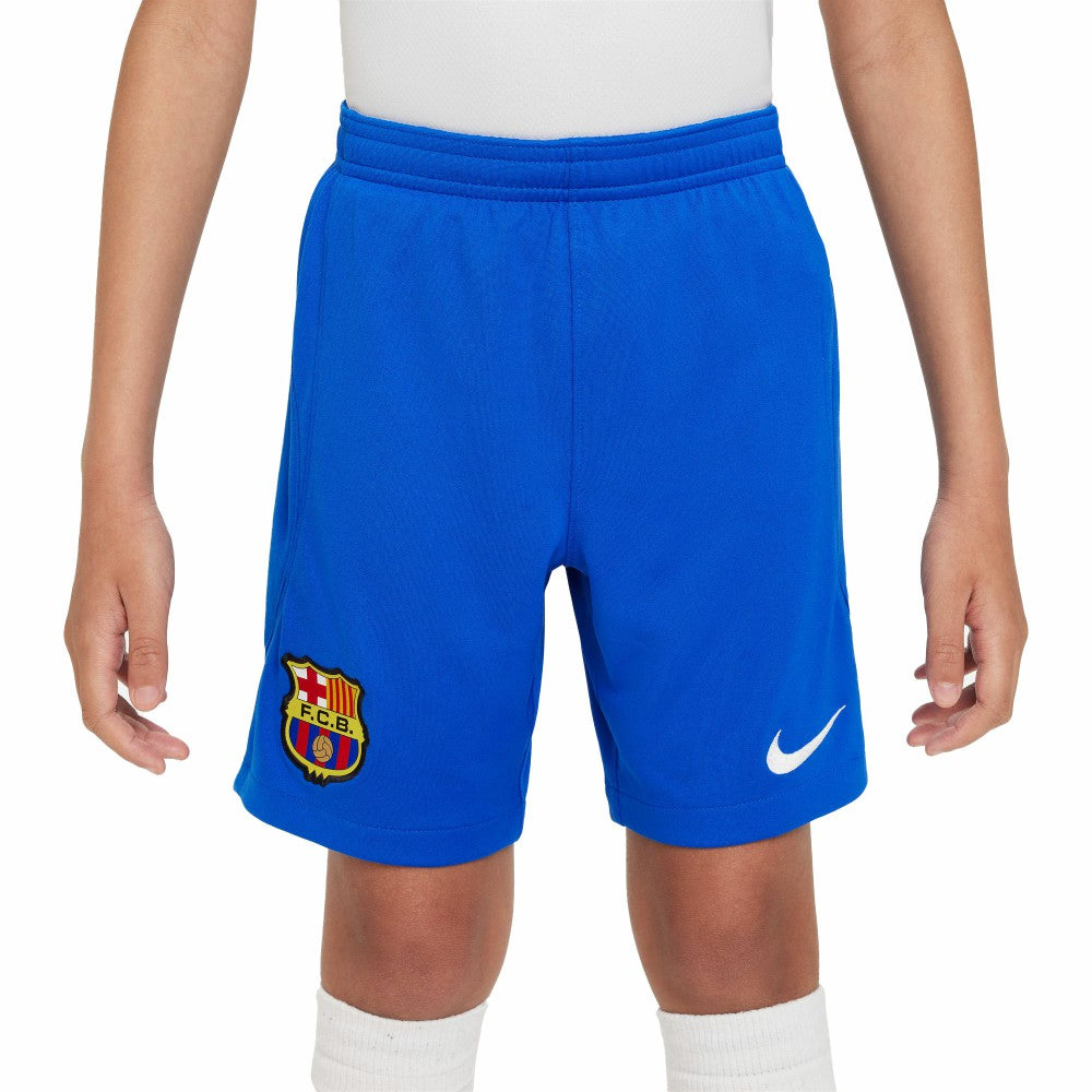 Barcelona Youth 2023/24 Away Stadium Performance Shorts on sale - Royal 