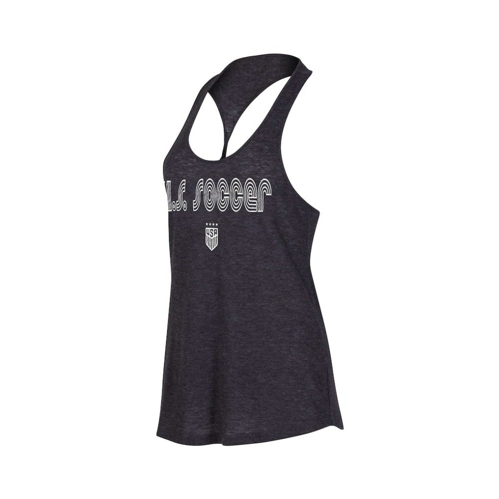USWNT Concepts Sport Women's Radiant Twist Back Scoop Neck Tank Top on sale - Heather Charcoal 