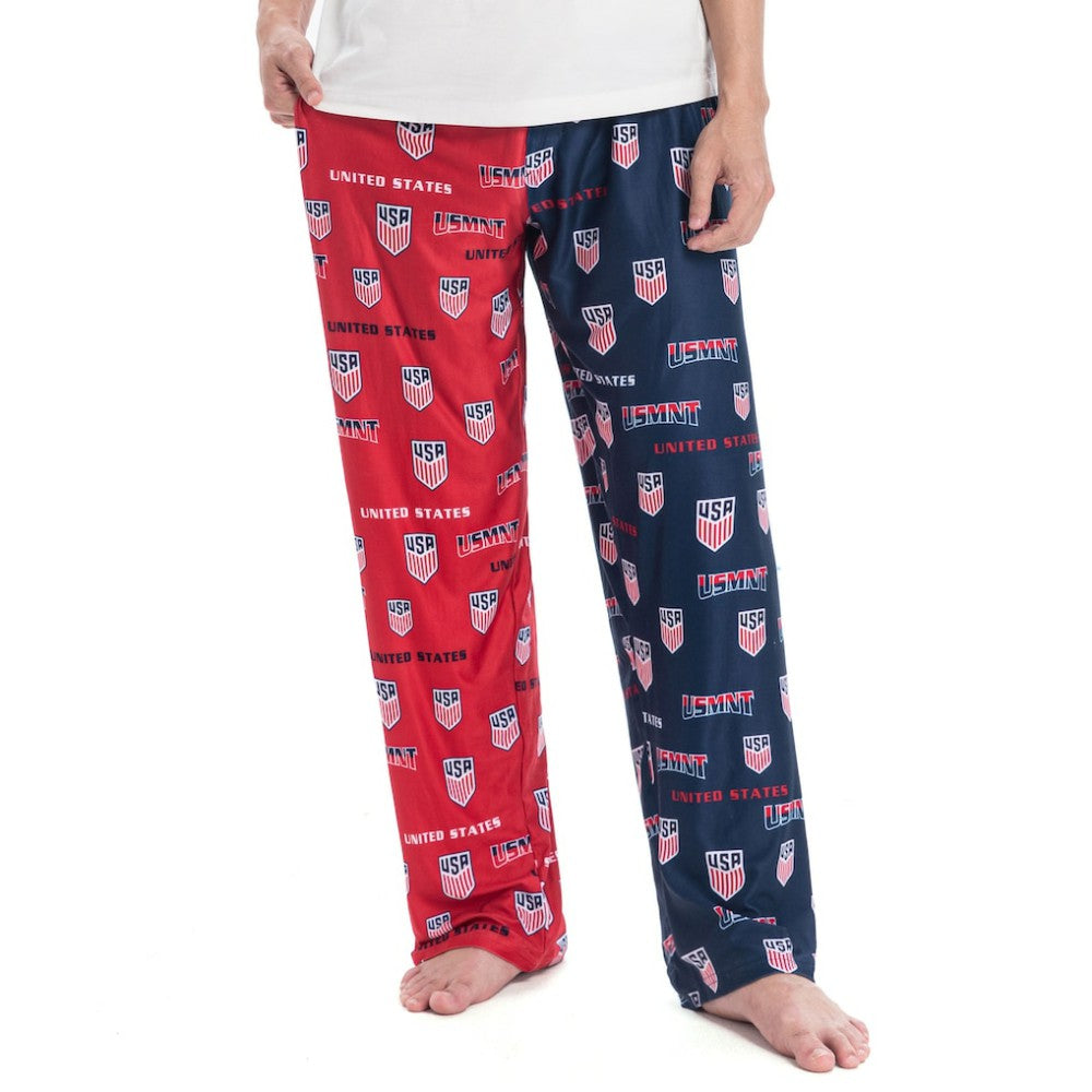 USMNT Concepts Sport Breakthrough Split Design Knit Sleep Pants on sale - Navy/Red 