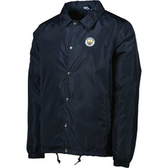 Manchester City Coaches Full-Snap Jacket Discount - Navy 