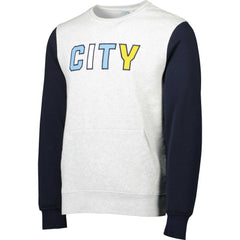 Manchester City Kangaroo Pullover Sweatshirt Discount - Gray/Navy 