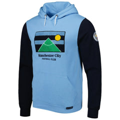Manchester City Lifestyle Pullover Hoodie Discount - Sky Blue/Navy 
