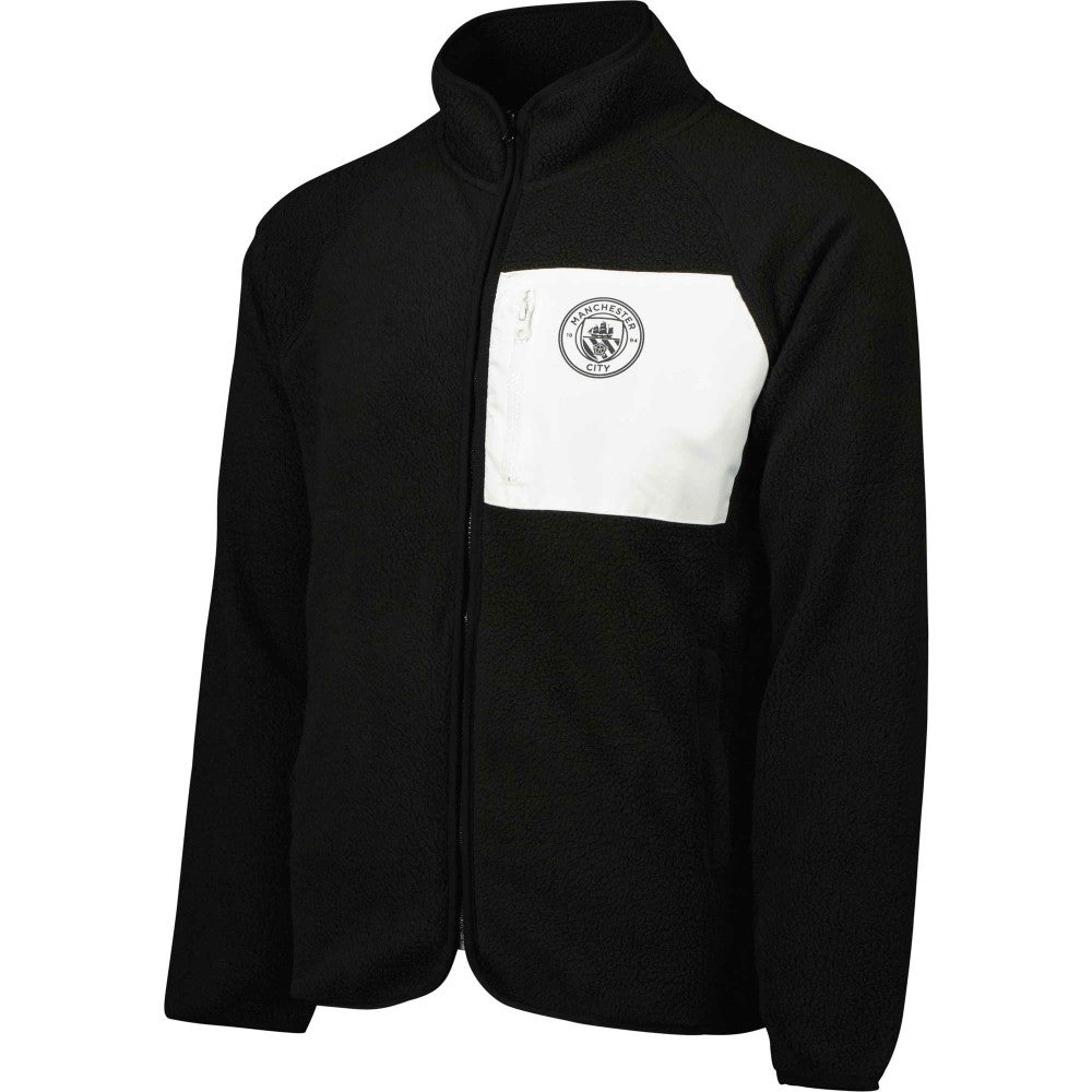 Manchester City Pile Raglan Full-Zip Jacket Discount - Black 