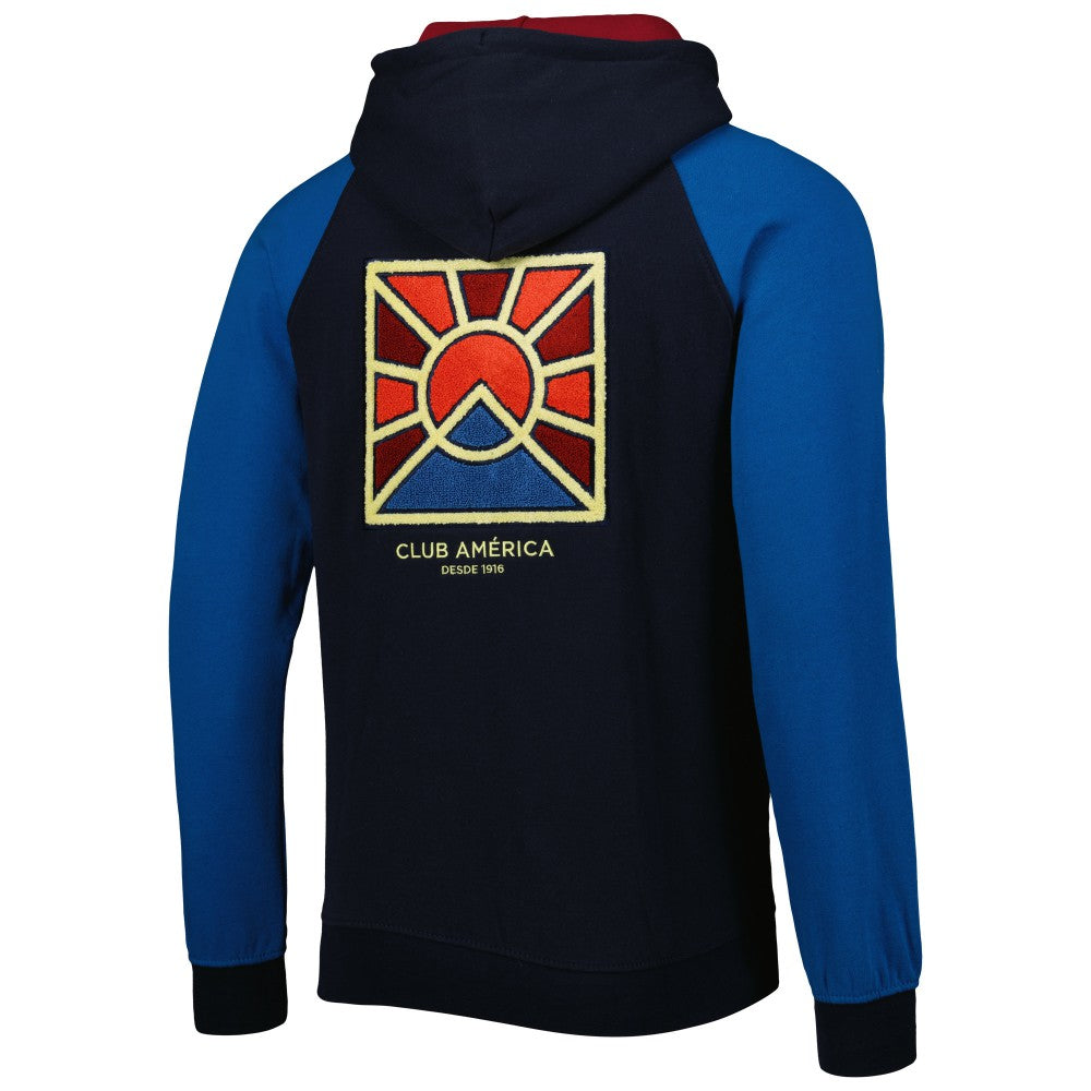 Club America Pride Raglan Pullover Hoodie Discount - Navy/Blue 