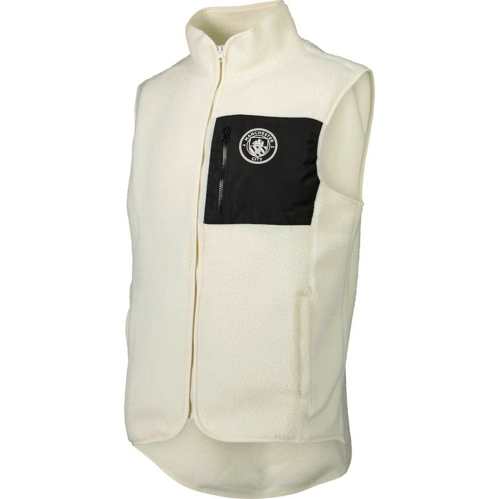 Manchester City Pile Full-Zip Vest Discount - White 