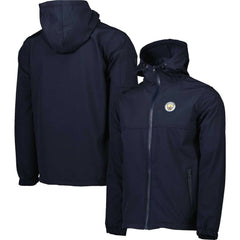 Manchester City Three-Layer Full-Zip Hooded Jacket Discount - Navy 