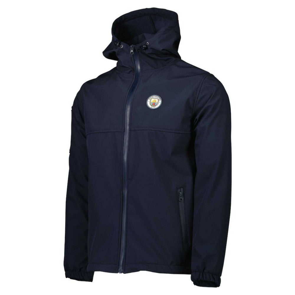 Manchester City Three-Layer Full-Zip Hooded Jacket Discount - Navy 