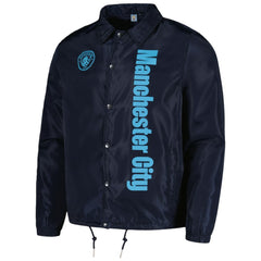 Manchester City Coaches Full-Snap Jacket Discount - Navy 