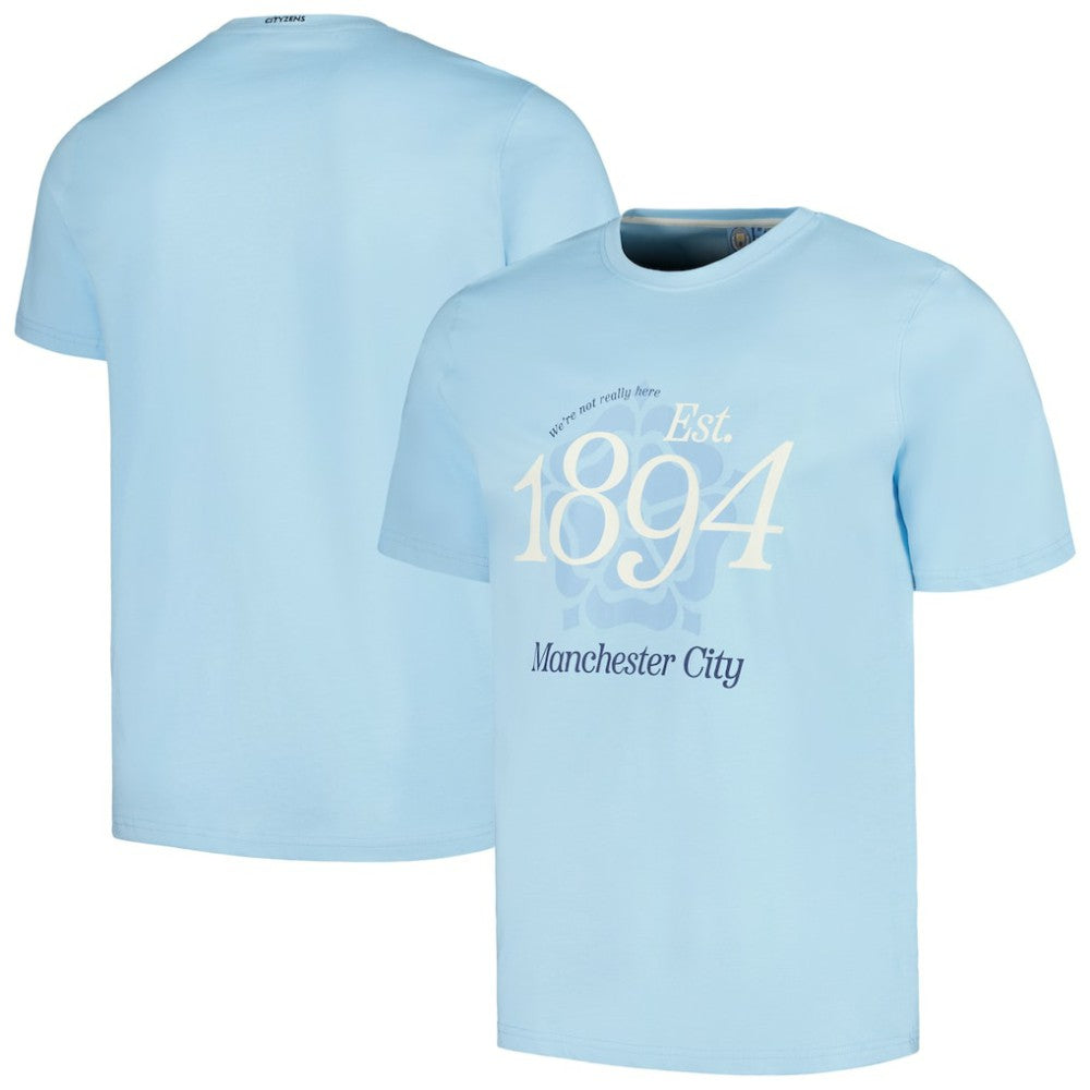 Manchester City Established Relaxed Fit T-Shirt Discount - Sky Blue 