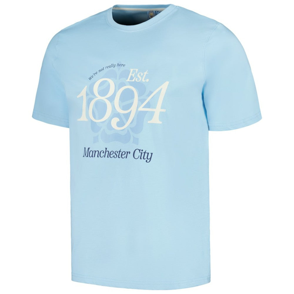 Manchester City Established Relaxed Fit T-Shirt Discount - Sky Blue 