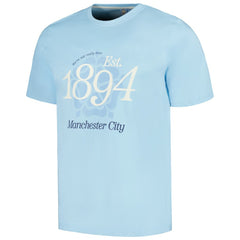 Manchester City Established Relaxed Fit T-Shirt Discount - Sky Blue 