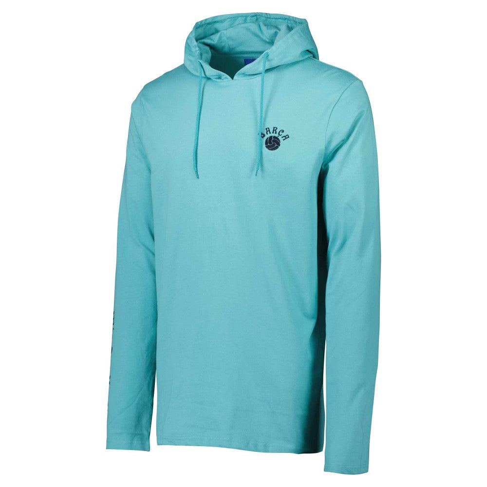 Barcelona Long Sleeve Hoodie T-Shirt on sale - Teal 