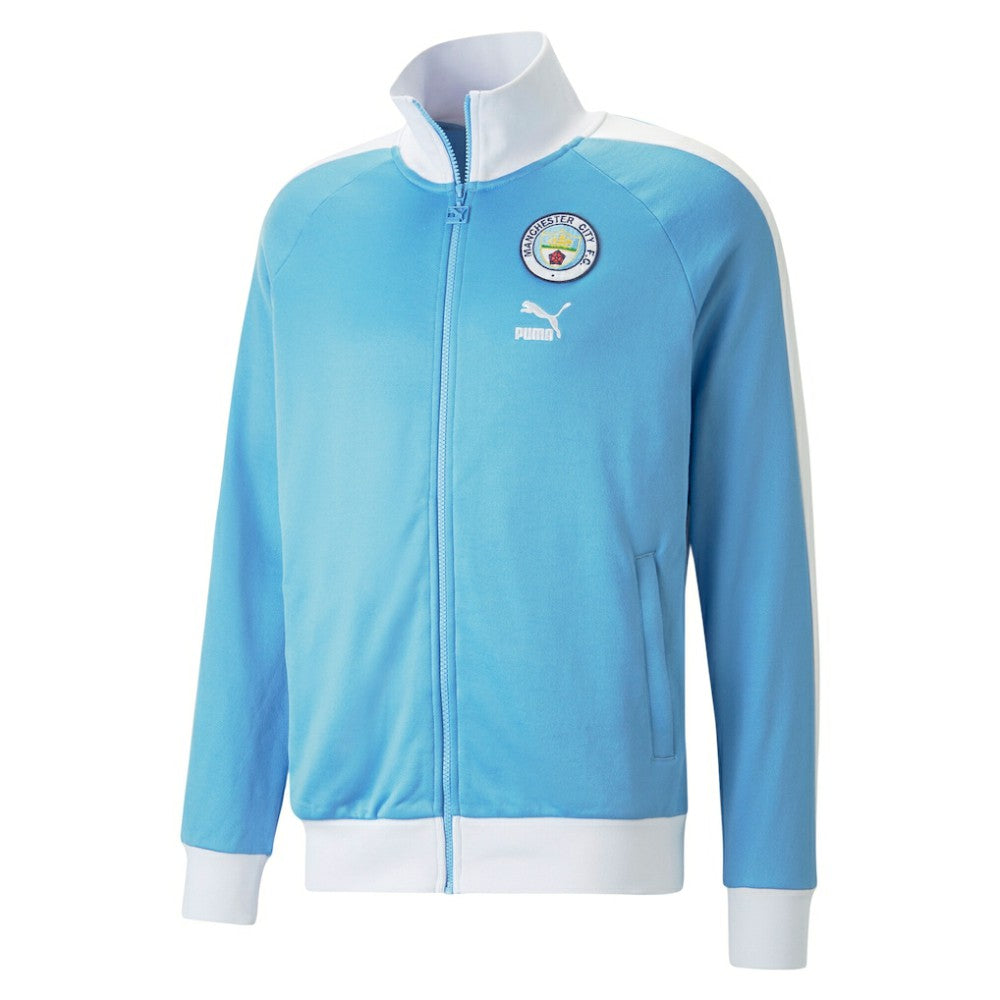Manchester City ftblHeritage T7 Raglan Full-Zip Track Jacket Discount - Sky Blue 