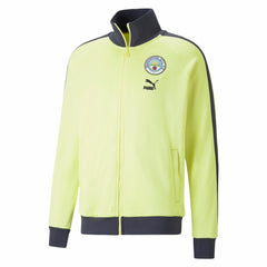 Manchester City ftblHeritage T7 Raglan Full-Zip Track Jacket for sale - Yellow 