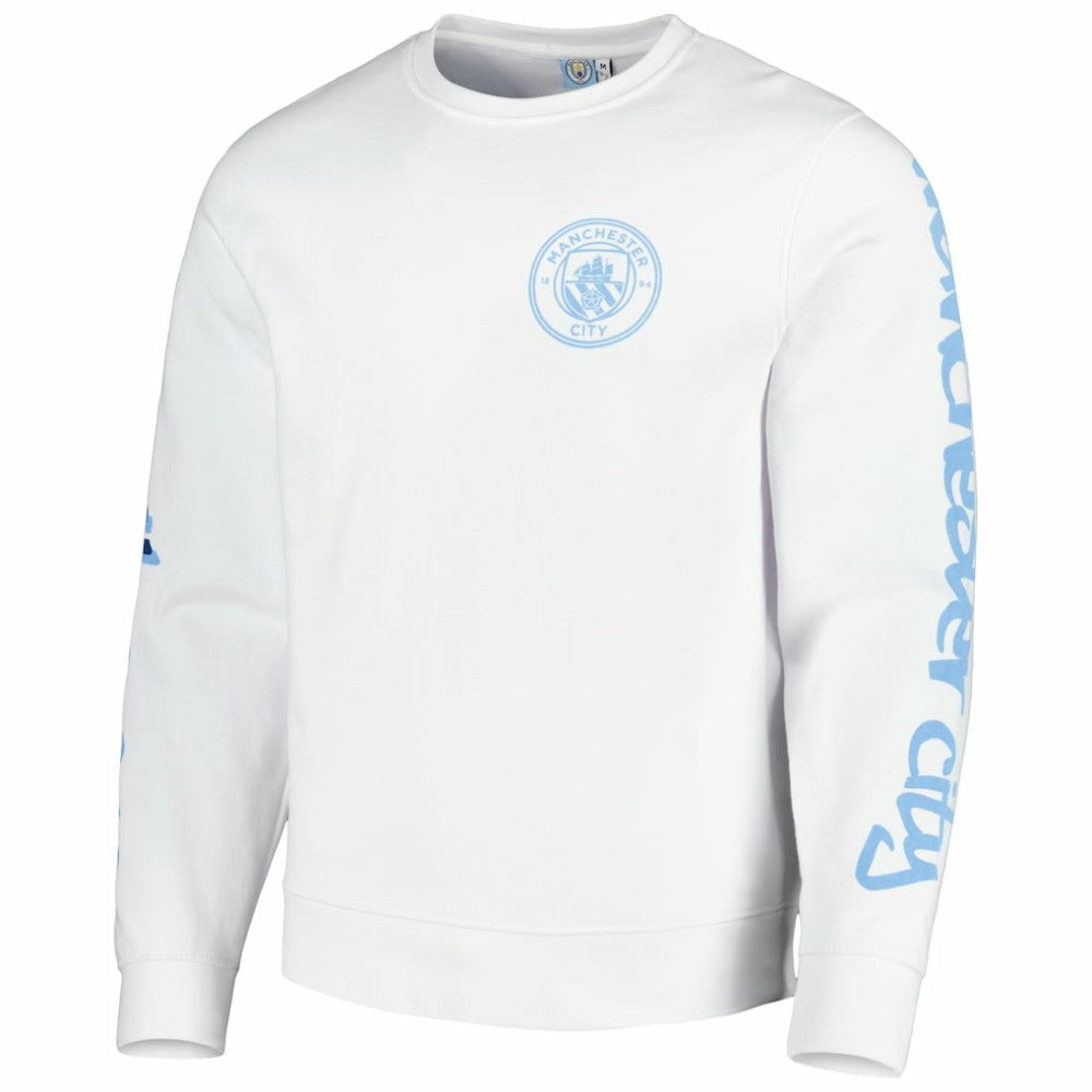 Manchester City Graffiti Pullover Sweatshirt Discount - White 