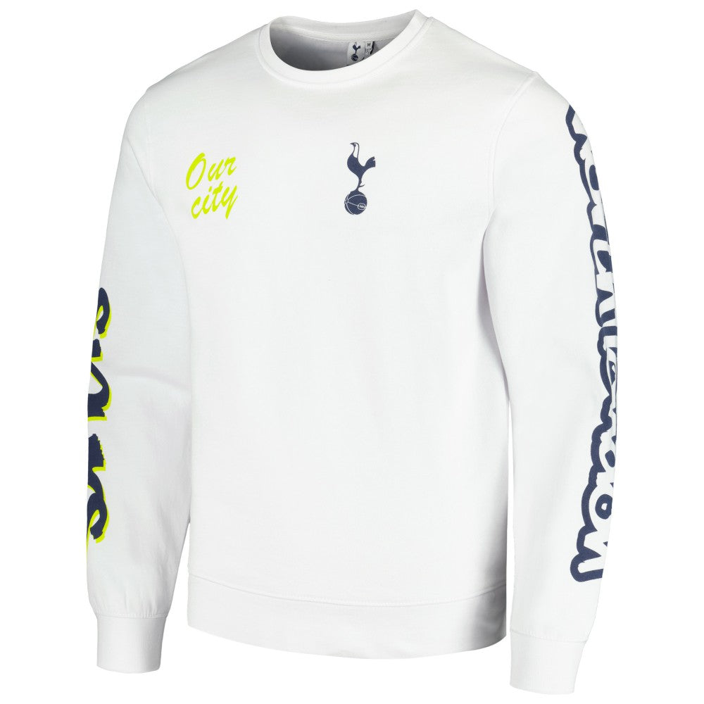 Tottenham Hotspur Graffiti Pullover Sweatshirt Sale - White 