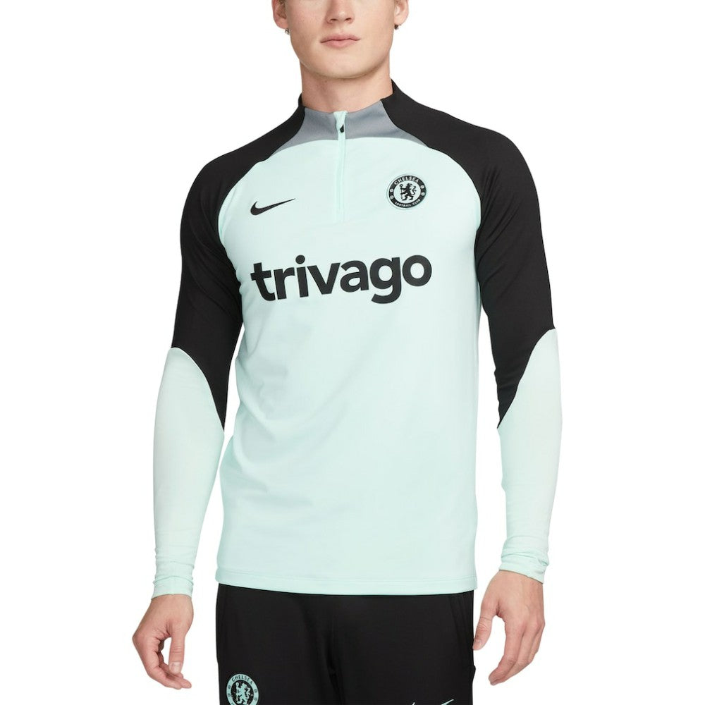 Chelsea Strike Drill 2023/24 Performance Quarter-Zip Long Sleeve Top on sale - Mint 