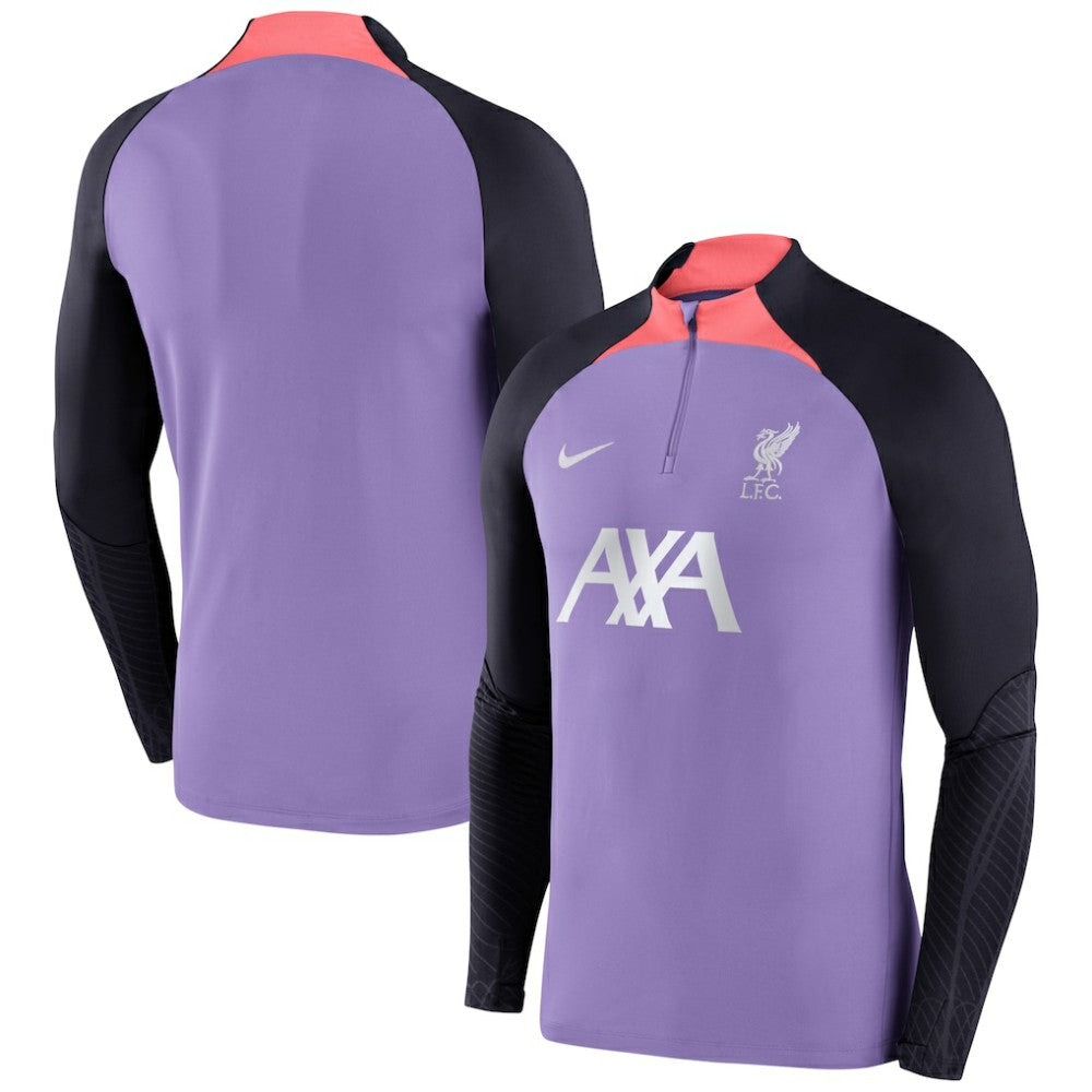 Liverpool Strike Drill 2023/24 Performance Quarter-Zip Long Sleeve Top Discount - Purple 