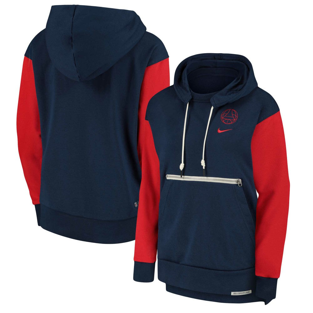 Paris Saint-Germain Women's Standard Issue Pullover Hoodie on sale - Navy/Red 