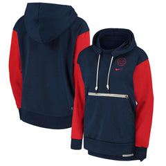 Paris Saint-Germain Women's Standard Issue Pullover Hoodie on sale - Navy/Red 