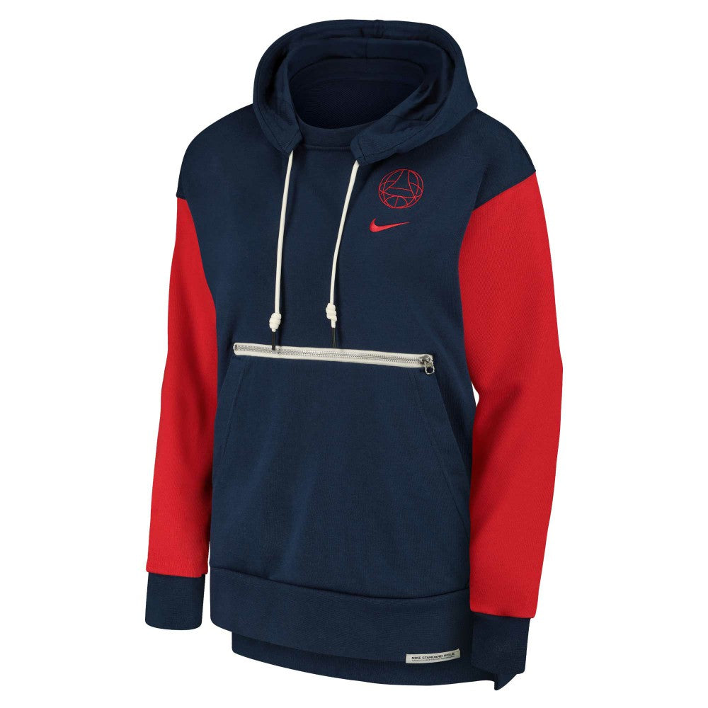 Paris Saint-Germain Women's Standard Issue Pullover Hoodie on sale - Navy/Red 