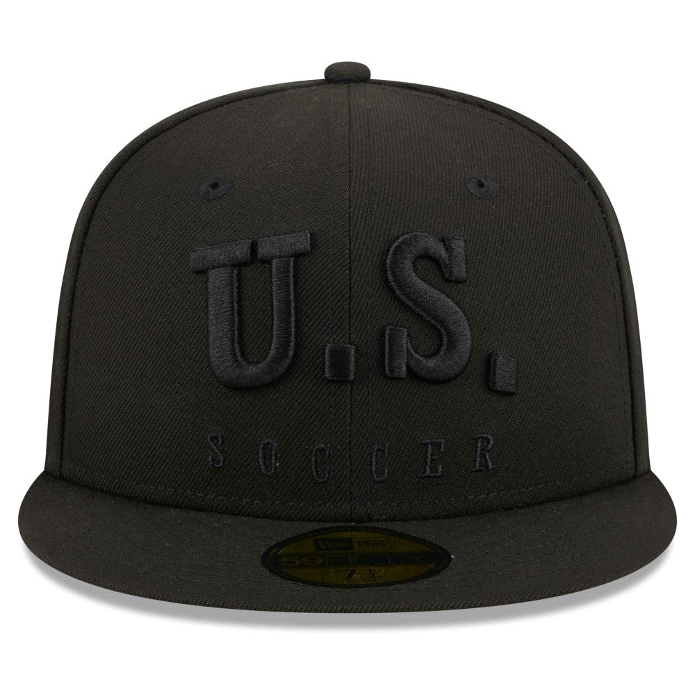 USMNT New Era Text 59FIFTY Fitted Hat for sale - Black 