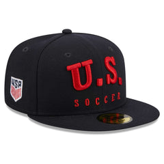 USMNT New Era Text 59FIFTY Fitted Hat for sale - Navy 