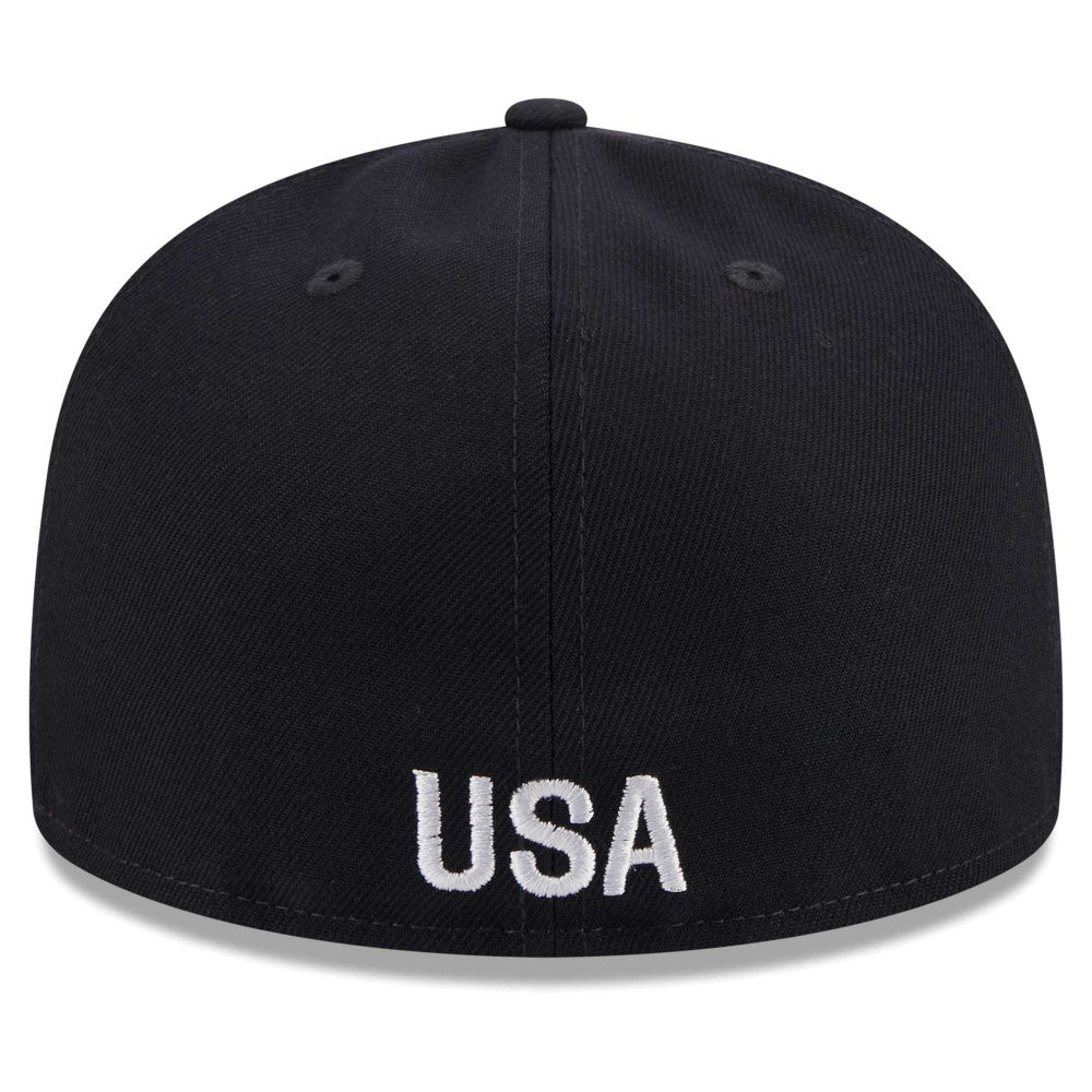 USMNT New Era Text 59FIFTY Fitted Hat for sale - Navy 