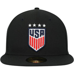 USWNT New Era Team Basic 59FIFTY Fitted Hat on sale - Black 